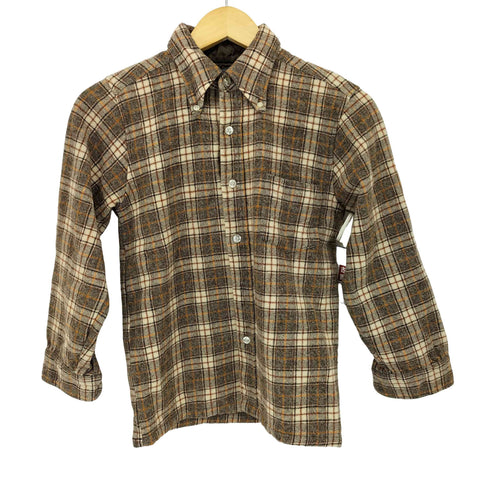 ペンドルトン PENDLETON 70S USA製 ウールチェック BDシャツ レディース import:L