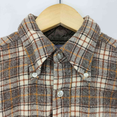 ペンドルトン PENDLETON 70S USA製 ウールチェック BDシャツ レディース import:L