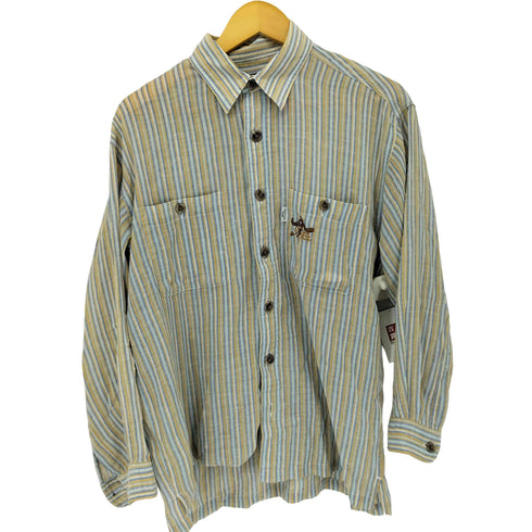 jean louis fradet リネンストライプシャツ メンズ import:M