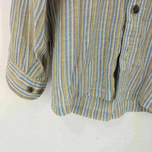 jean louis fradet リネンストライプシャツ メンズ import:M