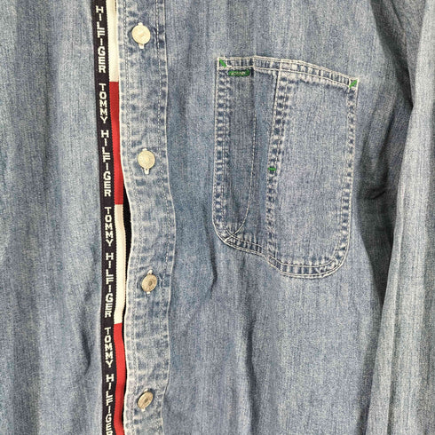 トミーヒルフィガー TOMMY HILFIGER デニム L/S シャツ メンズ import:XL