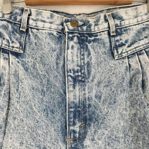 WPM USA製 ブリーチタックテーパードデニムパンツ レディース