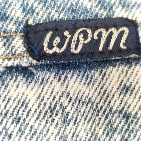 WPM USA製 ブリーチタックテーパードデニムパンツ レディース