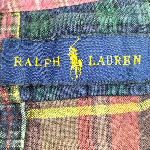 ラルフローレン RALPH LAUREN スモールポニー刺繍チェック L/S BDシャツ メンズ import:M