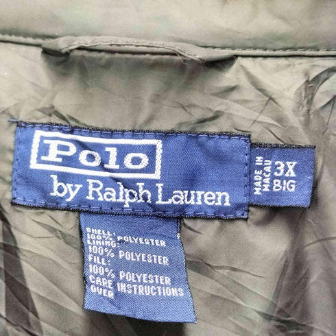 ポロバイラルフローレン Polo by RALPH LAUREN 襟コーデュロイ キルティング ジャケット 3X BIG ビッグサイズ メンズ 3X BIG