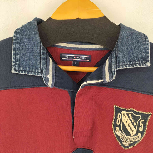 トミーヒルフィガー TOMMY HILFIGER ワンポイントワッペン L/S ラガーシャツ メンズ import:L