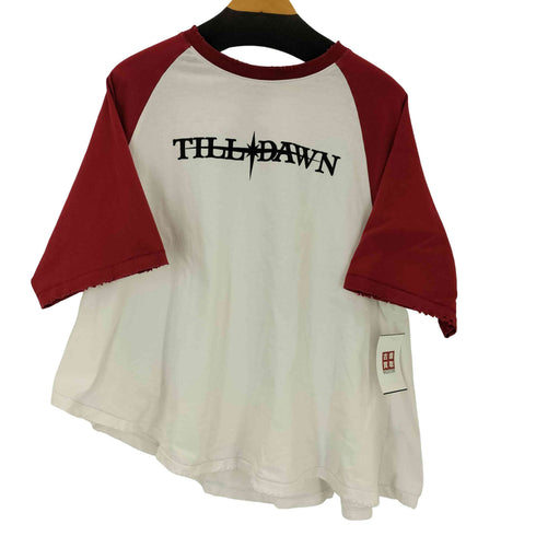 TILL DAWN ダメージ加工 ラグラン プリントTシャツ メンズ ONE SIZE