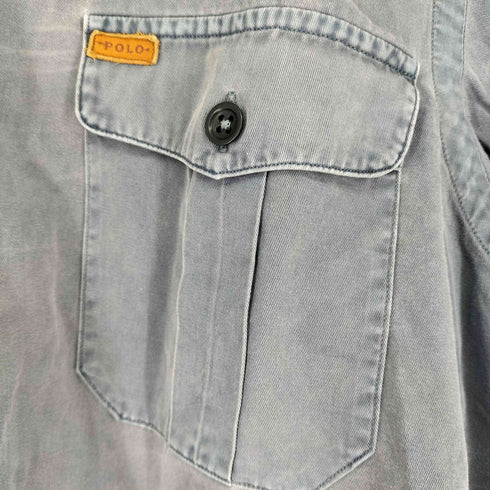 ポロラルフローレン POLO RALPH LAUREN ダブルポケット L/S シャツ メンズ import:M