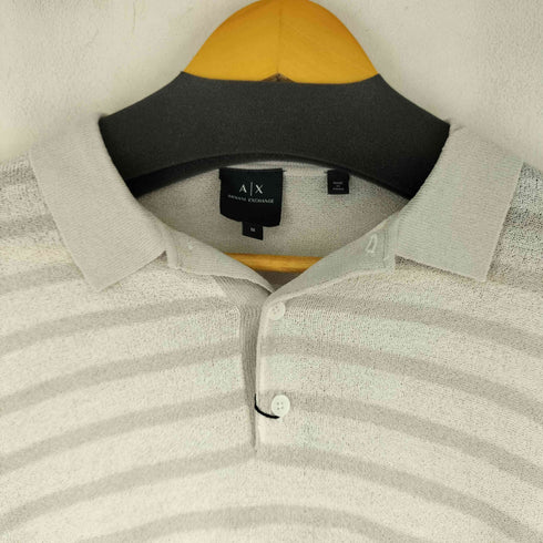 アルマーニエクスチェンジ ARMANI EXCHANGE ボーダー S/S サマーニットポロシャツ メンズ import:M