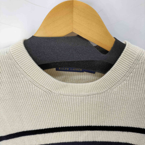 ポロラルフローレン POLO RALPH LAUREN 肩ボタン クルーネックボーダーコットンニット レディース import:XS