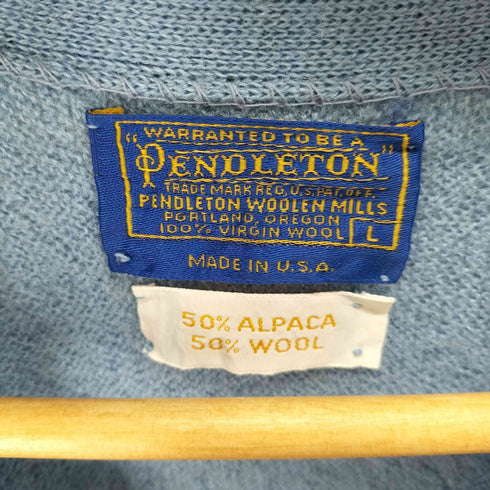 ペンドルトン PENDLETON 70S MADE IN USA アルパカウールカーディガン メンズ import:L