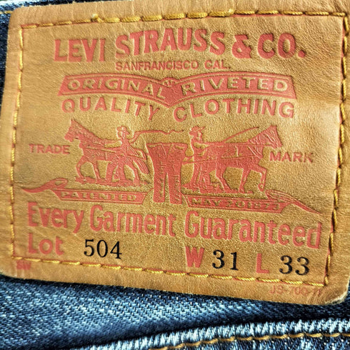 リーバイス Levis 2003年製 504 ボタン裏V14 ジップフライデニムパンツ メンズ W31 L33