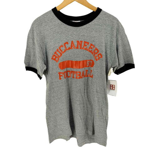 ヘインズ Hanes 80S USA製 アーチロゴ リンガーTee NFL メンズ import:L