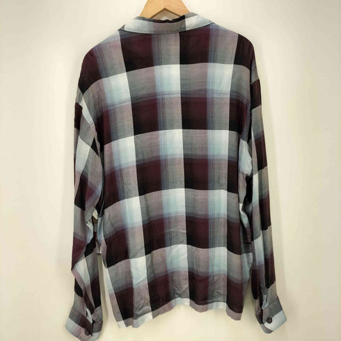 アンユーズド UNUSED 22SS OMBRE CHECK OPEN COLLAR SHIRT オンブレ オープン カラー シャツ メンズ JPN:2