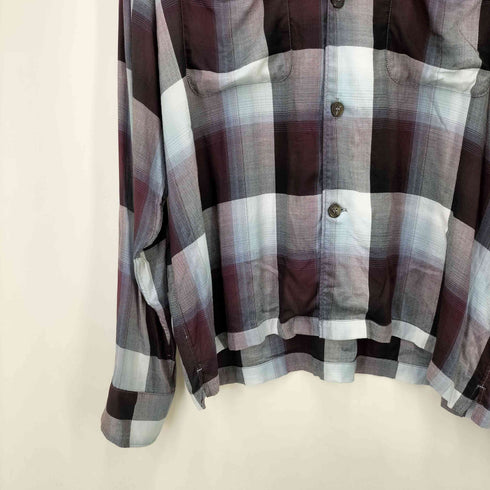 アンユーズド UNUSED 22SS OMBRE CHECK OPEN COLLAR SHIRT オンブレ オープン カラー シャツ メンズ JPN:2