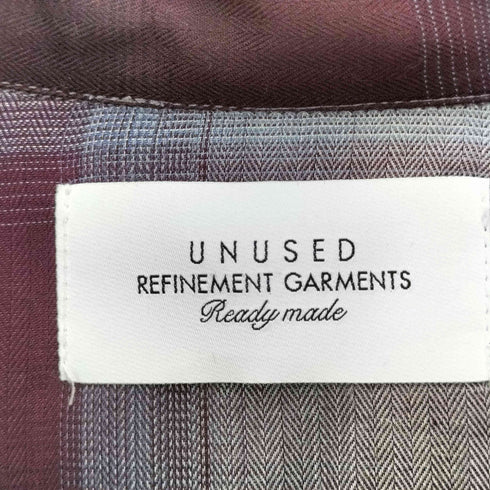 アンユーズド UNUSED 22SS OMBRE CHECK OPEN COLLAR SHIRT オンブレ オープン カラー シャツ メンズ JPN:2