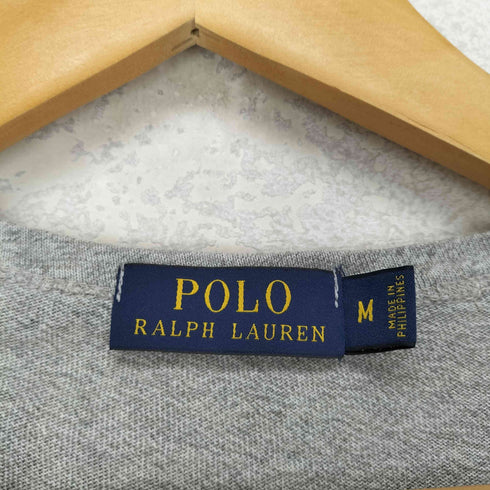 ポロラルフローレン POLO RALPH LAUREN フロッキーロゴプリント バイカラー 長袖シャツ カットソー メンズ JPN:M