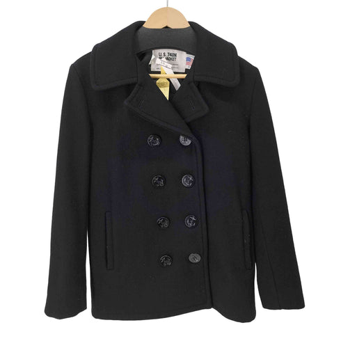 ショット Schott USA製 ウール混ピーコート レディース DE:36