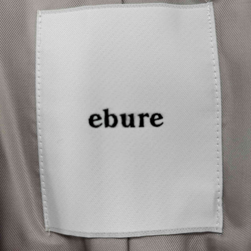 エブール ebure ボタニカルミディアムリネン ノースリーブジャケット レディース 36