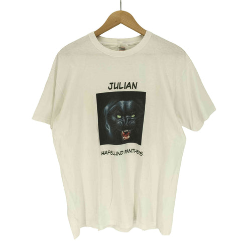 FRUIT OF THE LOOM ボディ JULIAN HAFSLUND PANTHERS ヒョウ 両面プリント S/S クルーネック Tシャツ メンズ import:L