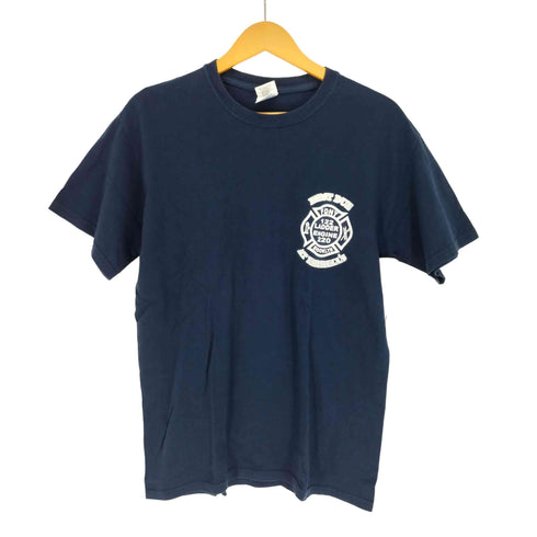GILDANボディ FIRST DUE AT FARRELLS 122 LADDER ENGINE 220 両面プリント レスキュー隊 S/S クルーネック Tシャツ メンズ import:M