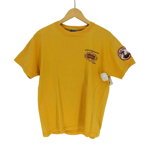フェローズ PHERROWS STORMY BLUE CO スネーク 両面プリント ワッペン S/S クルーネック Tシャツ メンズ LG
