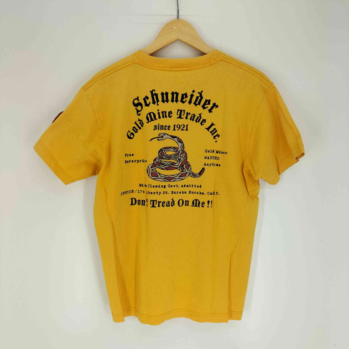 フェローズ PHERROWS STORMY BLUE CO スネーク 両面プリント ワッペン S/S クルーネック Tシャツ メンズ LG