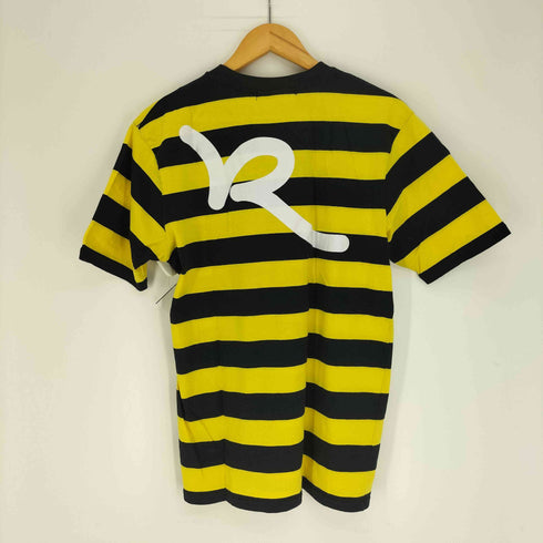 ロカウェア Rocawear キャップスカル 刺繍 バックプリント S/S ボーダー クルーネック Tシャツ メンズ import:M