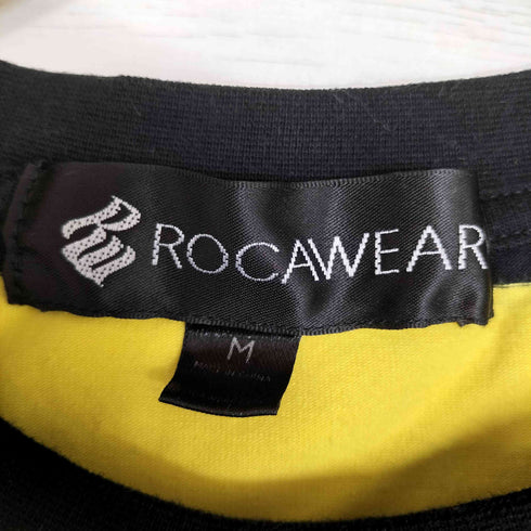 ロカウェア Rocawear キャップスカル 刺繍 バックプリント S/S ボーダー クルーネック Tシャツ メンズ import:M
