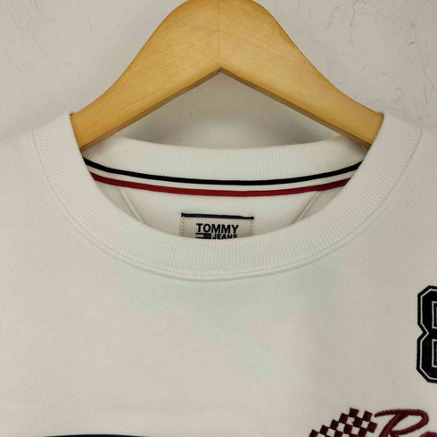 トミージーンズ tommy jeans 裏起毛 プリントロゴトレーナー レディース S