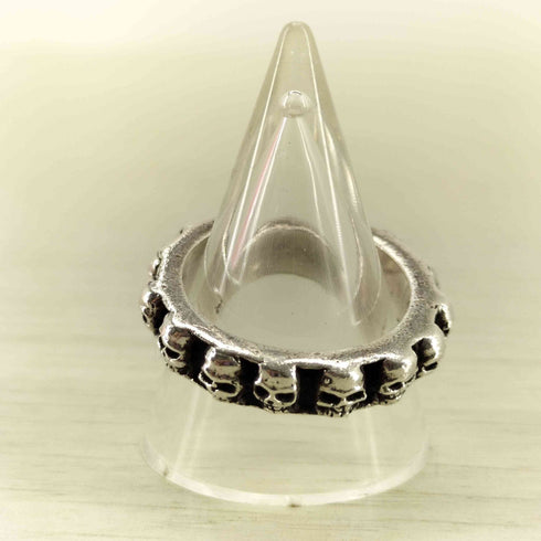 gunda LOOP RING 925刻印 スカルデザインリング メンズ 17号