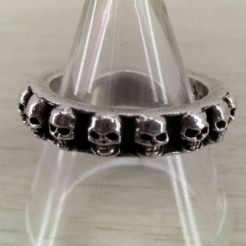 gunda LOOP RING 925刻印 スカルデザインリング メンズ 17号