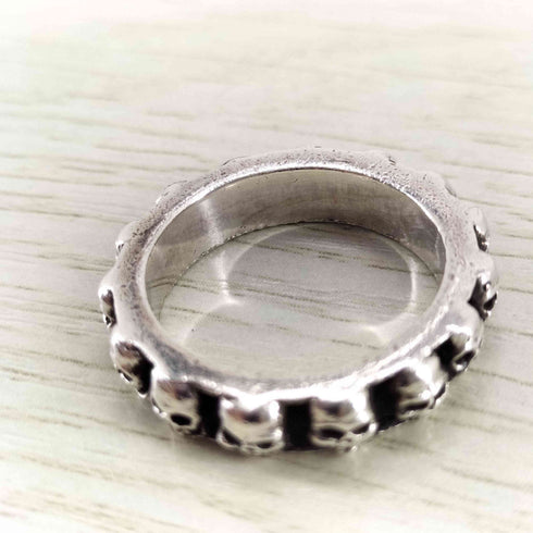 gunda LOOP RING 925刻印 スカルデザインリング メンズ 17号