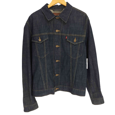 リーバイス Levis Capital E USA製 SLIM TRACKER 4th デニム トラッカー ジャケット イエロー オレンジ ステッチ メンズ import:XL