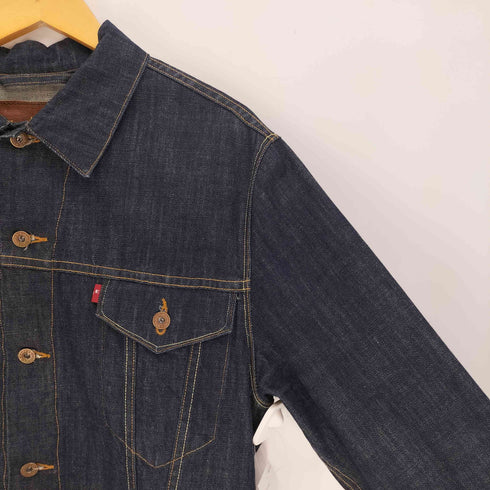 リーバイス Levis Capital E USA製 SLIM TRACKER 4th デニム トラッカー ジャケット イエロー オレンジ ステッチ メンズ import:XL