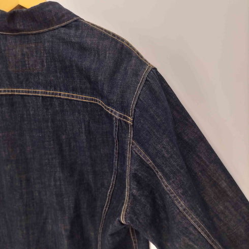 リーバイス Levis Capital E USA製 SLIM TRACKER 4th デニム トラッカー ジャケット イエロー オレンジ ステッチ メンズ import:XL