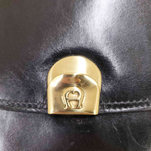 アイグナー AIGNER ハンドル レザー ハンドバッグ レディース