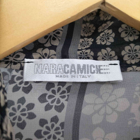 ナラカミーチェ NARACAMICIE イタリア製 シアーフリルブラウス レディース JPN:2
