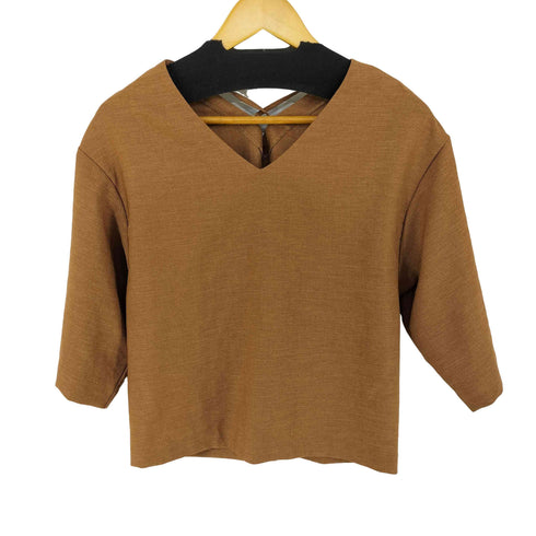 ビューティーアンドユースユナイテッドアローズ BEAUTY & YOUTH UNITED ARROWS リネンタッチレースアップ6分袖プルオーバー レディース