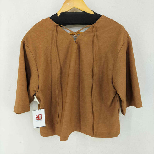 ビューティーアンドユースユナイテッドアローズ BEAUTY & YOUTH UNITED ARROWS リネンタッチレースアップ6分袖プルオーバー レディース