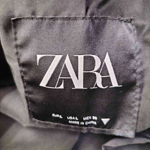ザラ ZARA Cropped Faux Leather Biker Jacket クロップド フェイクレザー バイカージャケット レディース import:L