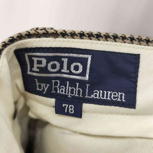 ポロバイラルフローレン Polo by RALPH LAUREN 90S ウール100% 千鳥格子1タックパンツ メンズ 78