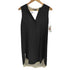 ヴィンス VINCE シルク100 バイカラー ノースリーブワンピース レディース import:XS