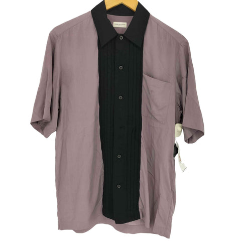 ドリスヴァンノッテン DRIES VAN NOTEN 2トーンプリーツシャツ メンズ 46