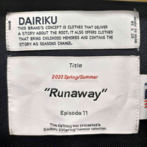 ダイリク DAIRIKU Film Students Track Jacket メンズ import:M