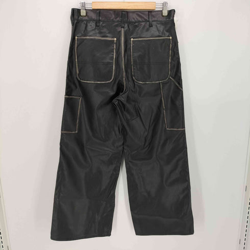 フォーワンセブンバイエディフィス 417 by EDIFICE 24SS フェイクレザー ダブルニーパンツ メンズ JPN:M