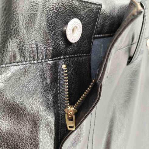 フォーワンセブンバイエディフィス 417 by EDIFICE 24SS フェイクレザー ダブルニーパンツ メンズ JPN:M
