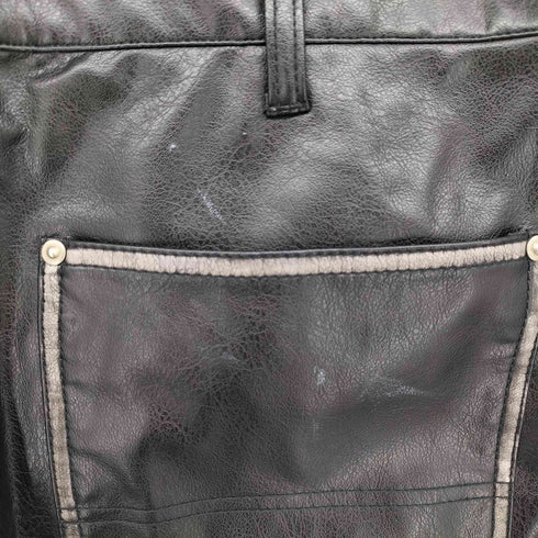 フォーワンセブンバイエディフィス 417 by EDIFICE 24SS フェイクレザー ダブルニーパンツ メンズ JPN:M