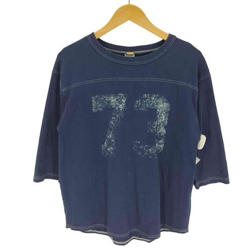 ミューズ MUSE 22SS ダメージ加工 73プリント Q/S フットボール Tシャツ レディース S(36-38)