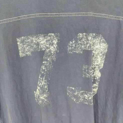 ミューズ MUSE 22SS ダメージ加工 73プリント Q/S フットボール Tシャツ レディース S(36-38)